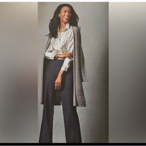 J. McLaughlin Dark Grey Pinstripe Carter Pants